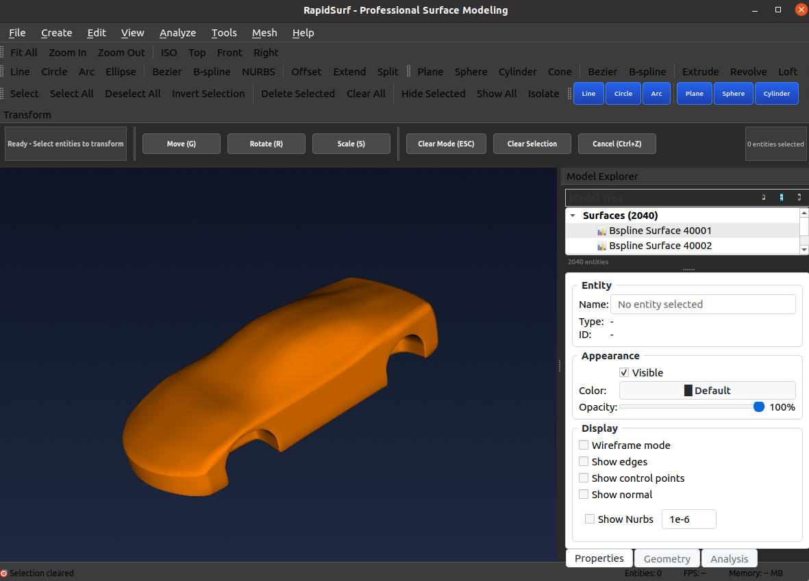 Car B-spline Surface